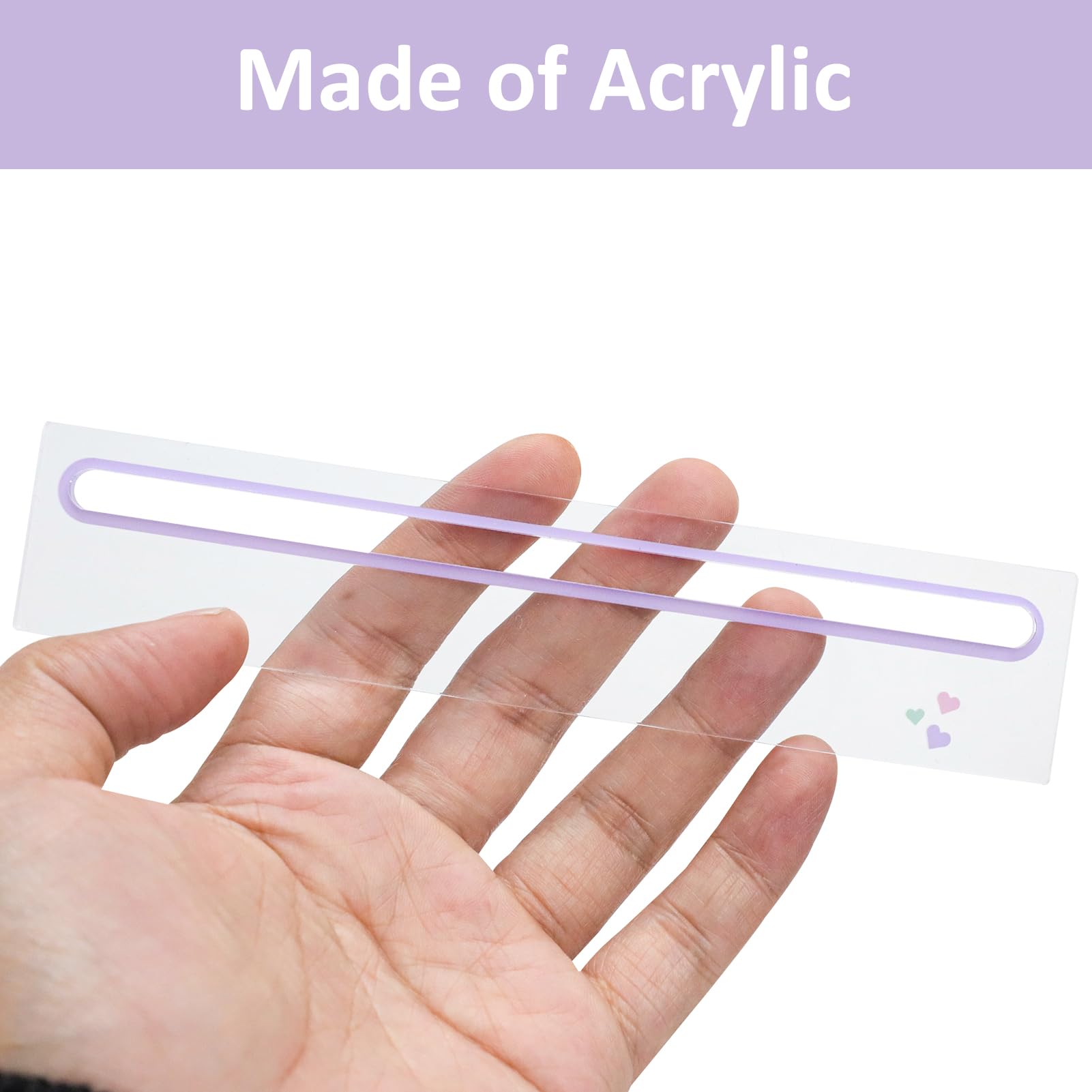 4 PCS Card Readers for Mahjong (Purple), Acrylic, Card Line Finders & Rules Helpers for American Mahjong, Mahjong Accessories