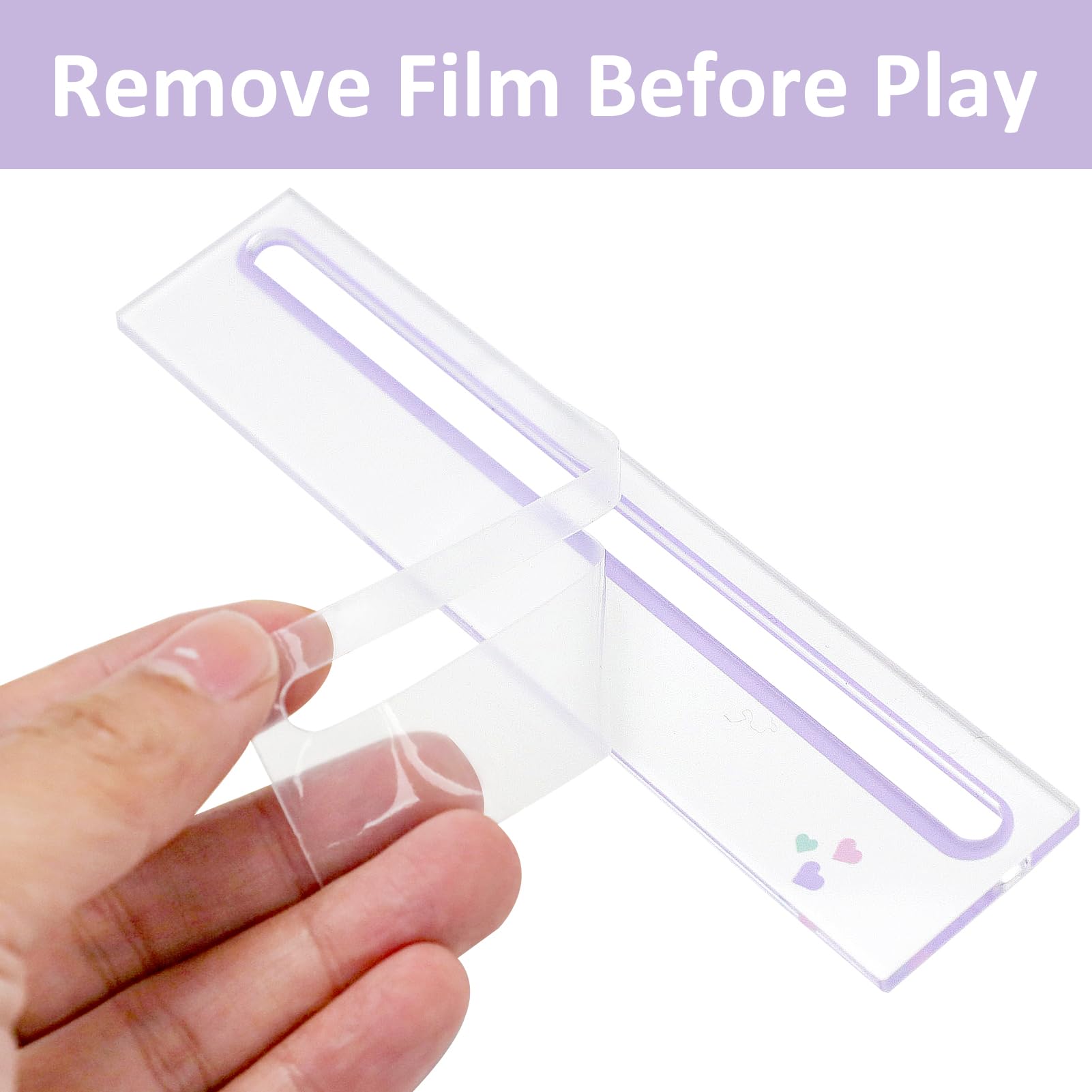 4 PCS Card Readers for Mahjong (Purple), Acrylic, Card Line Finders & Rules Helpers for American Mahjong, Mahjong Accessories