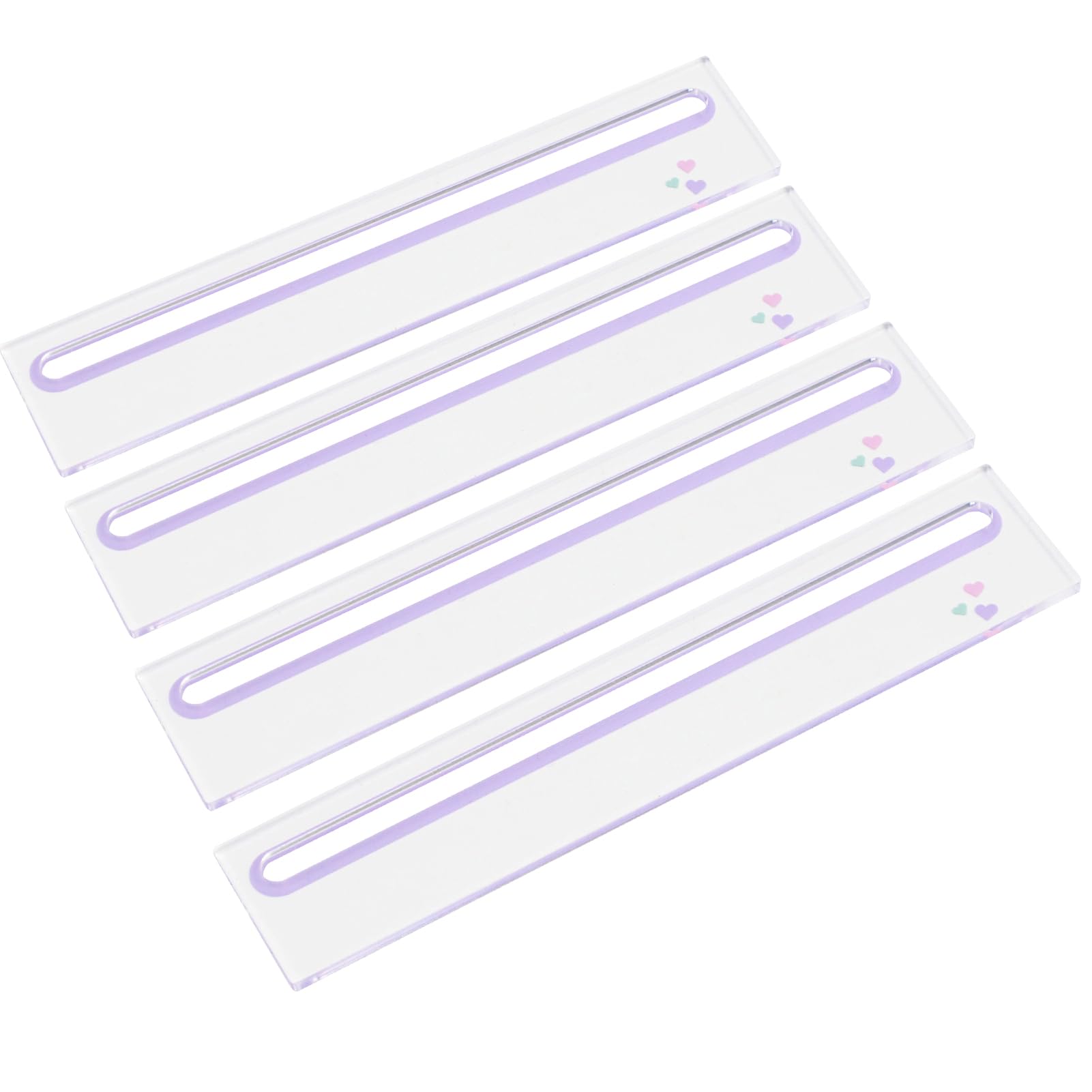4 PCS Card Readers for Mahjong (Purple), Acrylic, Card Line Finders & Rules Helpers for American Mahjong, Mahjong Accessories